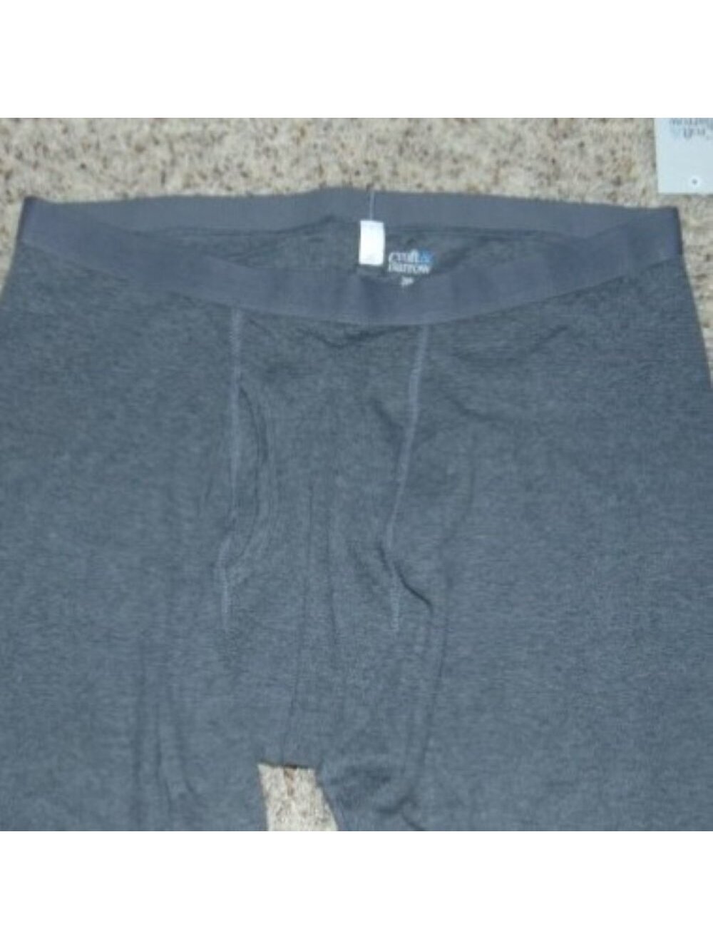 Croft & Barrow Thermal Underwear 3XB Big Mens Dark Gray Elastic Waist Base Layer - Picture 3 of 5